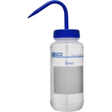 EISCO 비누용 세척병 500ml 블랭크 라벨 넓은 입 셀프 벤팅 블루 캡 저밀도 폴리에틸렌 성능 플라스틱 연구소