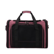 貓包 便攜式寵物外出提袋，透氣設計，適用於汽車與航空旅行, 粉色,小號：40*25*25, 1個