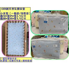 恩寶 乳膠床墊 蜂巢式 嬰兒床專用床墊, 1個, 藍色款乳膠（90*45*2.5cm）