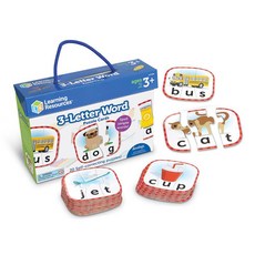 영어유치원 세글자 영단어 퍼즐카드 20세트 아기낱말카드