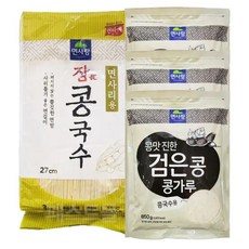 이거다 면사랑 검은콩 콩국수 30인분 세트(장 콩국수 3kg + 검은콩 콩가루 850g 3개), 1세트
