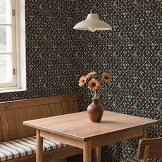 Cabbrix 빈티지 벽지 필 앤 스틱 꽃무늬 벽지 44.9 x 504.8cm(17.5 x 200인치) 보헤미안 뉴트럴 콘택트 페이퍼 비닐 방수 자체 접착 벽 페이퍼 침실 선반, 흐르는 그늘