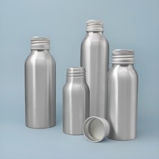 螺紋密封加厚矽膠墊分裝鋁瓶 (30-1250ML) 精油香油原液化工羅口鋁罐, 1個, 250ML配鋁蓋內塞