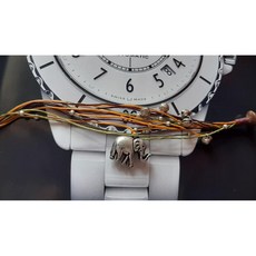 泰國大象 純銀鈴鐺珠【手工編 蠶絲蠟線】大地配色 手圍17cm 手鍊