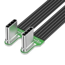 감시 사진기 480Mbps 자료 전송을 위한 C 연약한 실리콘 철사에 USB C, 05 15cm, 02 Bend left and right