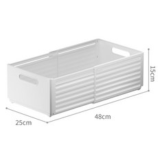 길이 조절 가능한 수납 서랍 분류 디자인 캐비닛 가능 정리함 적층, 1PC, White XL 25x15cm
