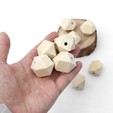 원목 우드공기 팔각알 25mmX25mm 키링재료, 50개입*1봉