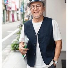 남성 봄 여름 브이넥 조끼 남자 루즈핏 편안 비즈니스 조끼 베스트