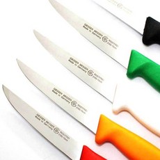 기셀 뼈칼 3165-15 칼라손잡이 모음, 검정, 1개