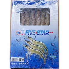 통새우 냉동 바나메이 30미 500g X5 업소용 새우 해산물, 단품, 5개