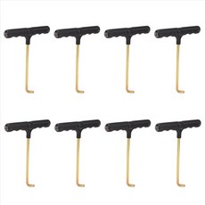 8 개 아이스 스케이트 끈 스케이트 조임 도구 아이스 스케이트 레이스 하키 스케이트 레이스 트램폴린 도구, 블랙 &amp; 골드