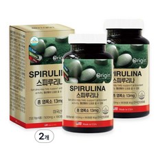 스피루리나 100% 정제 스피룰리나 스피루니나 엽록소 피코시아닌 spirulina 식약처인증, 2개, 180정