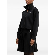 칼 라거펠트 로고 자수 집업 스웨트셔츠