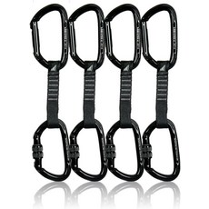 스트레이트 게이트 및 스크류 카라비너가 포함된 퀵드로우 세트 4팩