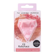 RubyFace 乾濕兩用 適合粉狀彩妝, 1個, 鑽石美妝蛋-粉色