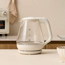 [모던하우스 인천점] 속이 보여 깔끔하게 사용하는 유리포트 1.2L 크림 -[LT0225009]