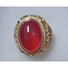 冰南紅鴿子蛋活圍戒指，兒童可調節戒指，時尚寶寶配飾，可愛造型戒指