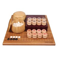 고급 보드게임 바둑 오목 바둑판 오목판 세트 기원 원목, E. 업그레이드 월넛