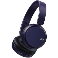JVC 딥 베이스 무선 헤드폰 블루투스 5.2 내장 EQ (베이스/투명/일반) 멀티 포인트 연결 음성 어시스턴트 호환 배터리 수명 35시간 - HAS36WB (블랙), 블루 JVC 134827 5307018253
