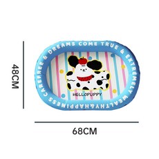 HELLOPUPPY 寵物冰涼墊 貓狗降溫睡墊 清爽夏日久睡不熱, 藍色 - 斑點狗 清爽夏日X久睡不熱, 1個