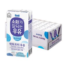 소화가잘되는우유 오리지널, 190ml, 24개