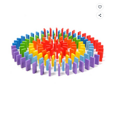 토도리브로 원목 무지개 도미노 350p, ALL MIX, 1개