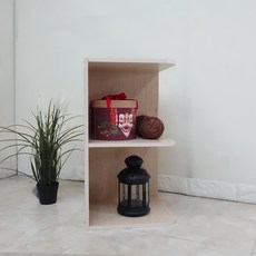 生活大發現 二層角落櫃 轉角櫃 隙縫櫃，角落收納，雙層置物，多場景適用, 白橡木色, 1個