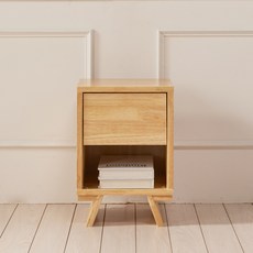 비에스디자인 포코 서랍형 원목 협탁 서랍장, 내추럴