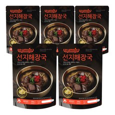 선지해장국 청우 700gX5 선지 선짓국 선지해장국맛집, 5개, 700g