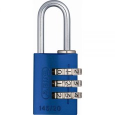 ABUS 145/20 TSA 외 소형 콤비네이션 락 수하물 백팩용 재설정 가능 블루 409008, 20 mm