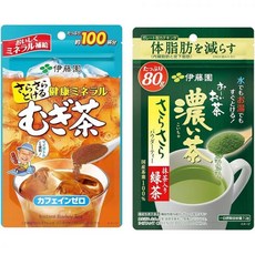 이토엔 일본 분말 파우더 무기차 보리차 녹차 말차 2개