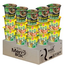 컵라면 3종세트 오뚜기 컵누들 쌀국수 혼합맛 15개(잔치5+김치5+베트남5), 1세트