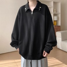 인어미남 남성 봄가을 캐주얼 긴팔티셔츠 맨투맨 팬더 디자인 루즈핏 상의