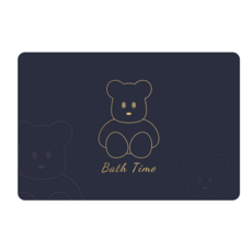 폭신한 규조토 발매트 사각/원형 디자인 6종, 라운드, BATHROOM 곰이