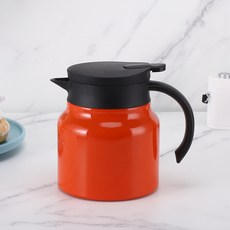 VANLUEE 燜茶壺 家用辦公 茶水分離, 1個, 橙色長效保溫+防塵壺嘴1000ml1L:如圖所示, 1L