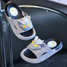 賽羅奧特曼兒童拖鞋男童夏季防滑室內踩屎感洗澡專用涼拖鞋正版授權軟底防黴設計3-12歲安全認證