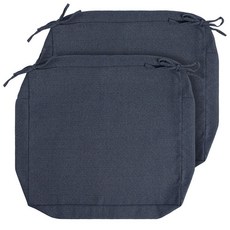 IN4 Care 타이 포함 파티오 쿠션 커버 2팩 야외 방수 딥 시트 의자 쿠션 슬립커버 55.9x50.8x10.2cm(22x20x4인치) 정원 소파 소파용(교체 커버만 해, 네이비 블루, 24x24x4 Inch (2 Count)