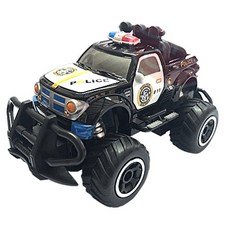 黑白寶貝 遙控越野皮卡警車 兒童遙控車 攀爬車 警車模型, 1個, 黑色款, 黑色
