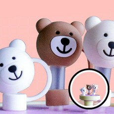 [3323]빨대 마개 15종 10mm 텀블러 호환 실리콘 캡 커버, 토끼, 1개