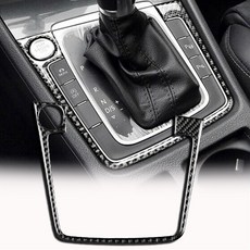 真碳纖維排檔按鈕面板貼片，適用於 15-20 Golf MK7 GTI R, 1個