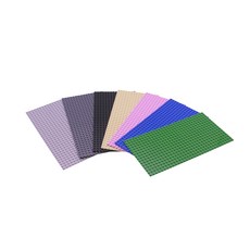 요고요 블록 놀이판 - 16 X 32칸 (12.8cm X 25.6cm), 초록, 1개