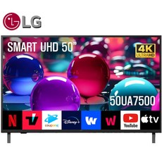 LG전자 25년 최신형 50" (125cm) 스마트 티비 4K UHD SMART TV 50UA7500 유튜브 넷플릭스 디즈니 티빙등 OTT 지원, 50UA7500 _수도권, 전문 벽걸이 설치, 벽걸이형, 125cm-(50"인치)