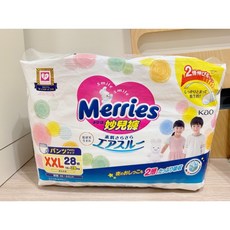 Merries 妙而舒 褲型尿布 嬰兒適用 XXL 28片, 1個