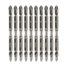 wrikri D1 고경도 양용 양날 십자 드릴 비트, 10개, 100mm