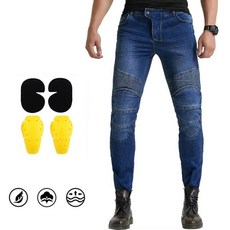 오토바이 청바지 바지 보호 장비 여행 모토크로스 스트레치, 9. JES-1 Blue