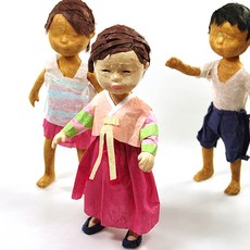 퍼니스쿨 닥종이 인형본 한지포함 세트 인형골격, 1개, 닥종이 5개세트