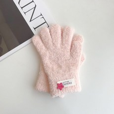 冬季兒童防凍必備 韓版ins風純色兒童手套冬季防寒保暖加厚顆粒絨中大童小學生寫字