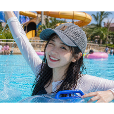 쿨메쉬 워터파크 스포츠 볼캡 등산 러닝 남녀공용 여름 모자, 1개, 챠콜
