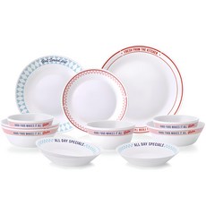 Corelle Brands 康寧餐具 Pyrex 奶白玻璃3人份餐具組12件組, 餐具6種, 好食光餐館