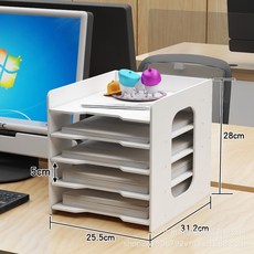 多層文件架 辦公用品 桌面收納分類資料置物架, 五層文件夾架